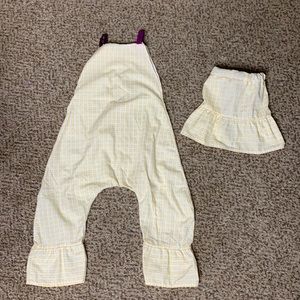 Hive Vibes Upcycled romper with matching top
